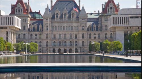 The New York State Capitol Building in Albany.