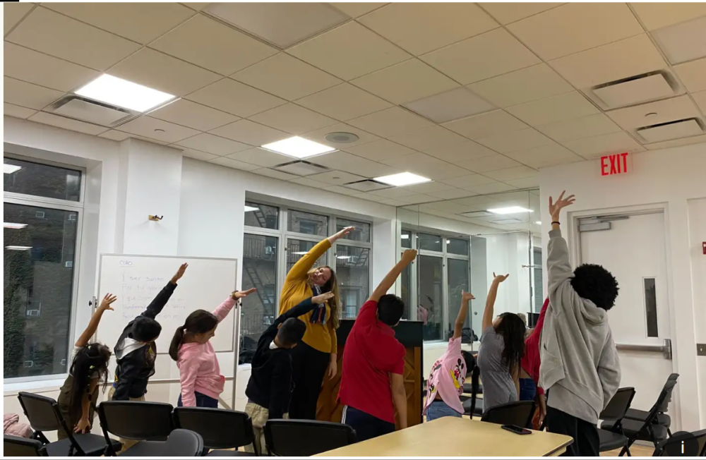 Newly arrived New York City public school students learning English.