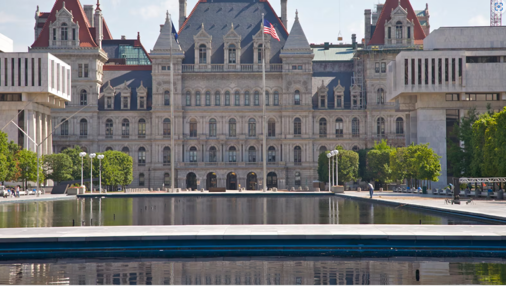 The New York State Capitol Building in Albany.