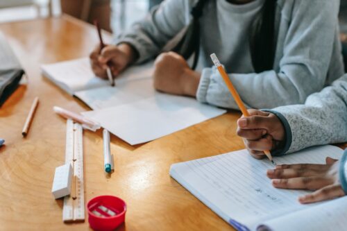 Students writing in their notebooks. (Photo by Katerina Holmes from Pexels)