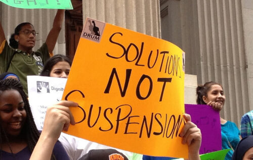 solutions not suspensions protest
