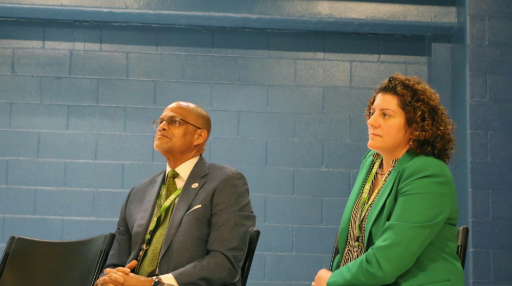 Schools Chancellor David Banks and his special education chief, Christina Foti, said Wednesday that they hope to educate more students with disabilities in their home neighborhoods. The announcement was at P.S. 958 in Brooklyn, which opened last school year as a model for serving local students with a broad range of abilities.