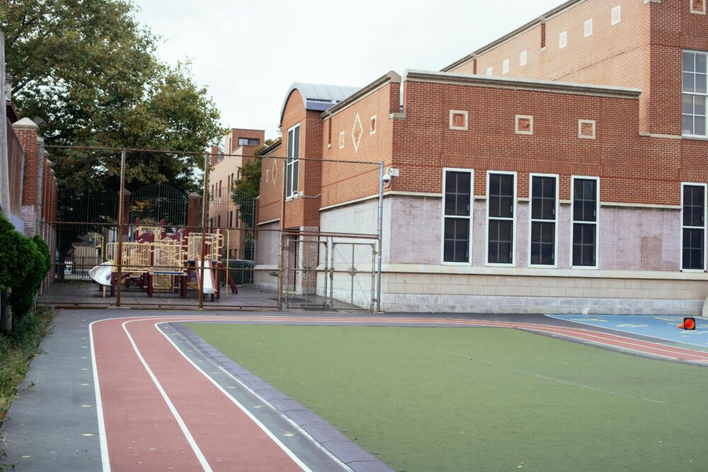 An empty schoolyard. (Photo by Mary Taylor from Pexels)