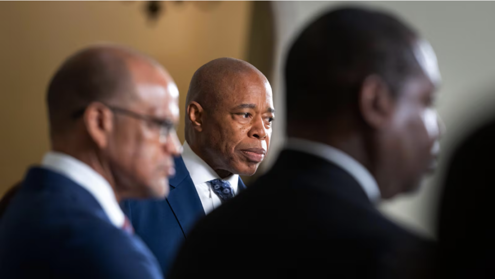 Mayor Eric Adams announces a restoration of $10 million in budget cuts to the New York City Education Department on January 12. Adams announced $100 million in new cuts on Tuesday, January 16, despite a better fiscal outlook.
