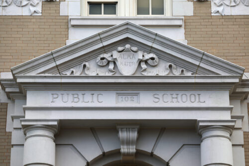 Façade of a New York City Public School.