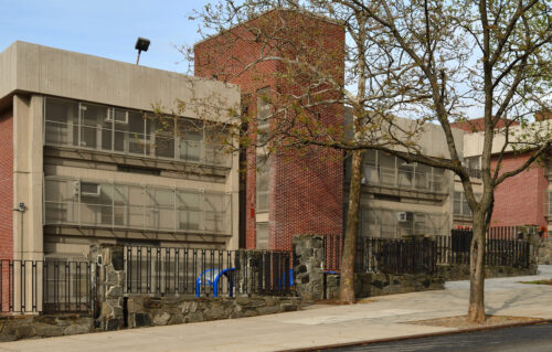 New York City Public Elementary School, Morningside Drive, in spring