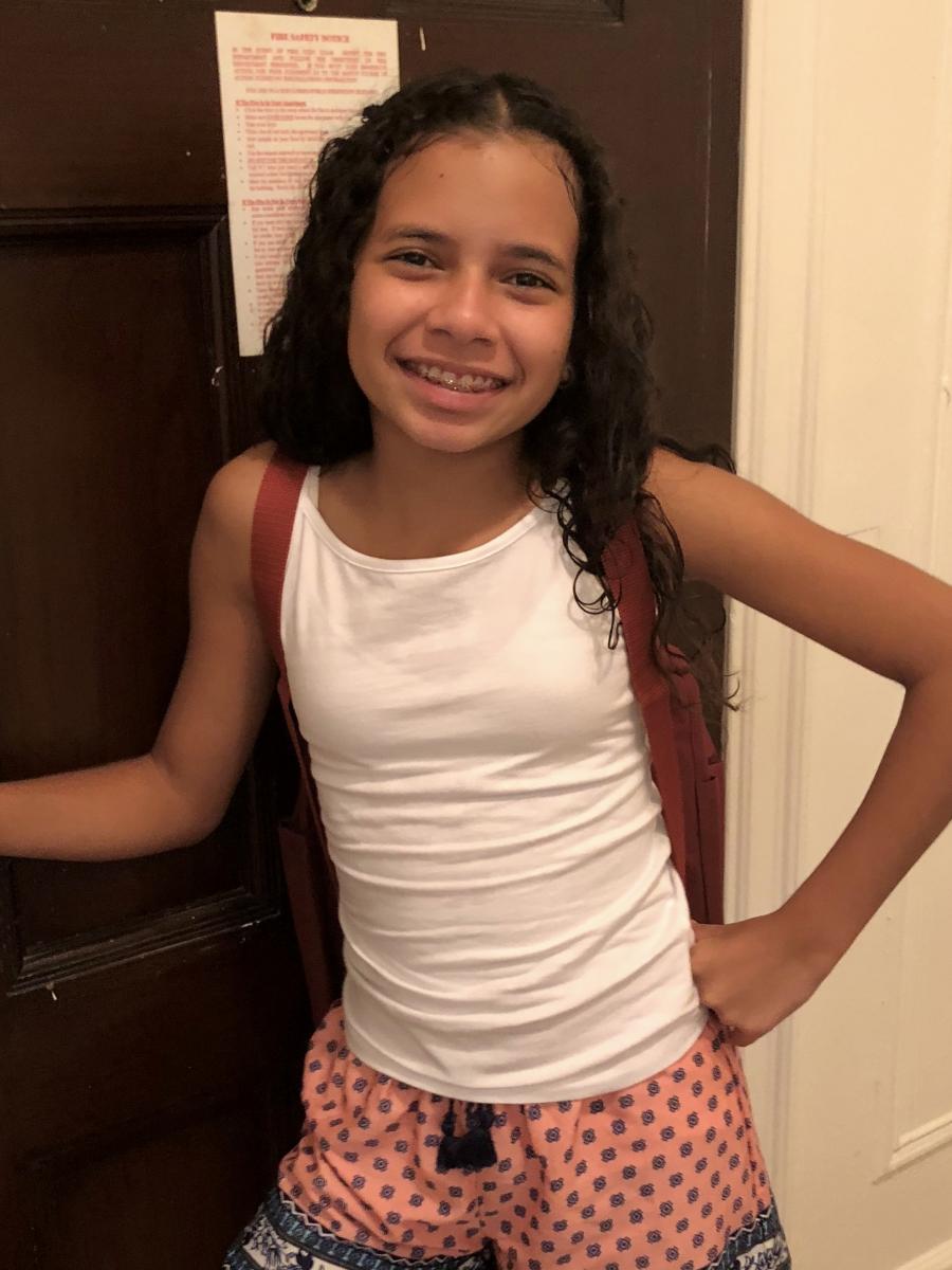 Briana headed to school