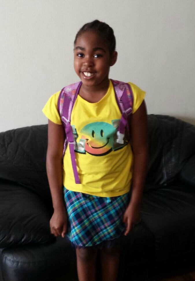 paige wearing backpack